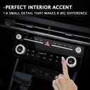 4PCS Crystal Knob Cover Trim Set - Zinc Alloy Rhinestone Interior Bling Accessories, Stylish Control Knob Caps Compatible with 2024-2026 Hyundai Santa Fe, 2025-2026 Santa Cruz & Tucson