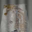 Women 2Pcs Lingerie Set Lace See-Through Sleeveless Camisoles High Waist Long Skirts with Chain Sleepwear (White, S)