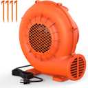 Bounce House Blower, 550W Inflatable Air Blower with High Airflow Quick Inflation for Bouncy Castle Inflatable Water Slide Decorations, Orange