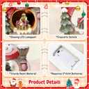 Snowman Christmas Decorations Classic Resin Snowman Figurines with LED Lights, Ideal Indoor Decorations for Home That Can be Used for Christmas Table Decor