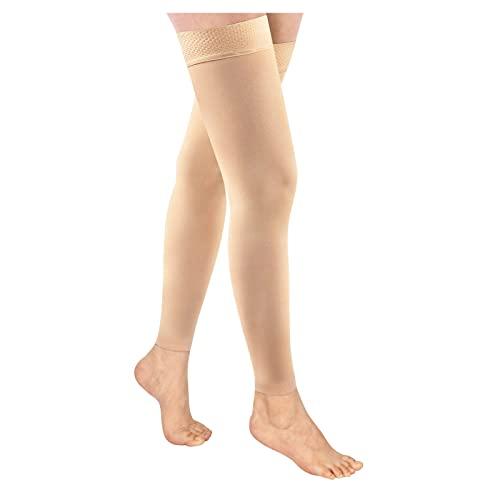Ktinnead Thigh High Compression Stockings Footless 20-30mmHg for Men & Women, XL