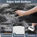 EVOIONOS ‌Tie-Dye Dark Grey Round Rug for Bedroom, 4x4 Ft Fluffy Soft Circle Area Rugs for Living Room, Plush Shaggy Circular Carpet for Indoor Floor Bedside Kids Nursery, Home Decor Aesthetic