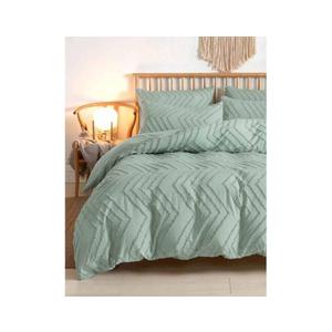 Nanko Sage Green Duvet Cover Queen Size, 3pc Boho Tufted Microfiber Bedding Comforter Cover Set, All Season Aesthetic Shabby Chic Soft Embroidery Textured Geometric Quilt Cover (90x90)
Queen Size