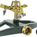 Impact Sprinklers for Yard with Metal Base, Heavy Duty Zinc Alloy Water Sprinkler for Lawn, Automatic 360 Roating for Large Lawn and Garden, Coverage up to 5,800 Sq.Ft, Olive