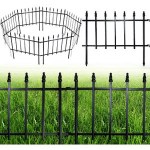 5 Panels Metal Garden Fence 18" H x 22" W, Decorative Fence Panels