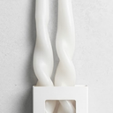 5 x Spiral candles, White