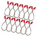 Pieces Christmas Garland Decorative Twist Ties Reusable and Flexible Twist Ties Garland Holder for Stairs Banisters Garland Craft Wrapping Home Decoration (Red-Green-White)