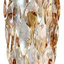 9.5" High Thickened Amber Glass Flower Vase for Home Decor, Dining Wedding Table Office Holiday Party Centerpiece Decoration
