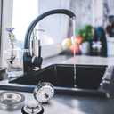 Mudder 3 Pcs Kitchen Sink Drain Strainer and Stopper Stainless Steel Garbage Disposal Plug with Handle Universal Anti-Clogging Kitchen Sink Filter Sieve Basket Strainer (Silver)