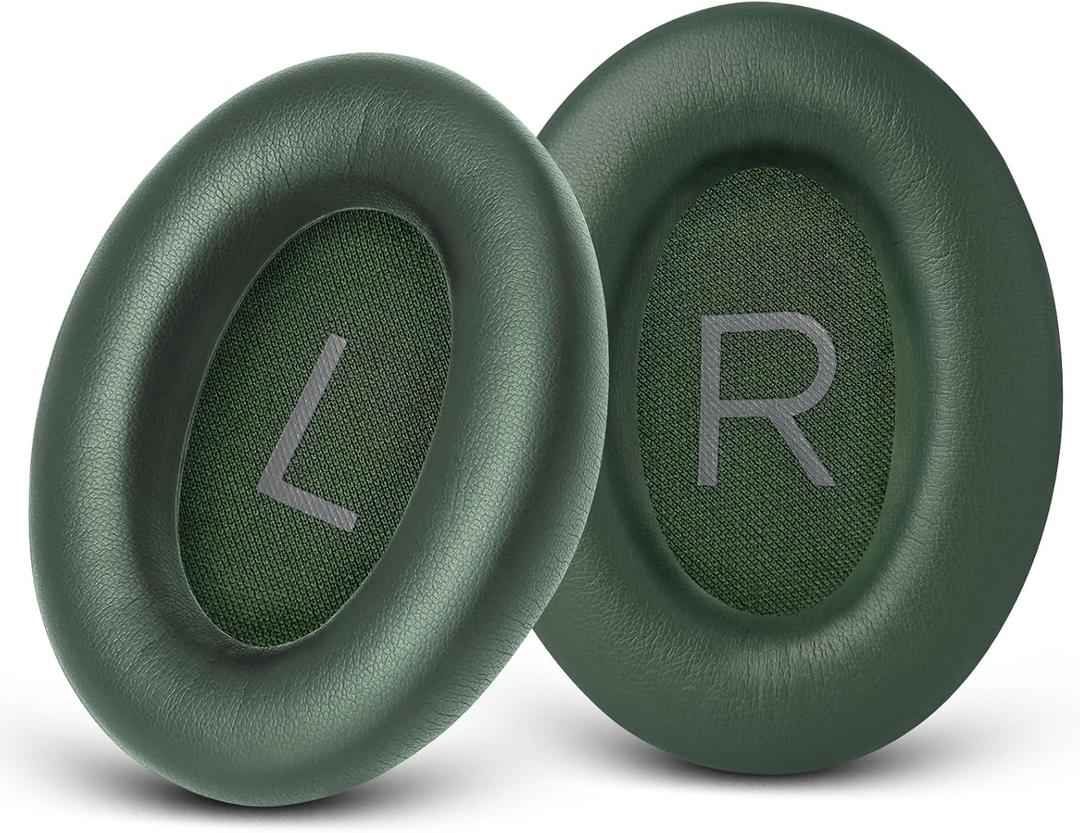 GEVO Replacement Ear Pads for Bose QC45, Ear Cushions for Bose QuietComfort 45 (QC45) & Quiet Comfort SE (QC SE) Headphones, Earpads with Softer Leather Noise Isolation Foam (Cypress Green)