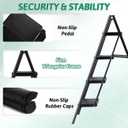 4-Step Folding Ladder, Heavy Duty Ladders for Home & Kitchen, Folding Ladder Easy to Store, Tall Ladder for Adults, Anti-Slip & Space-Saving Step Ladder, 330 Lbs Capacity