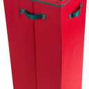 Wrapping Paper Storage Box- Holds 20 Rolls of 30 Gift Wrap-Upright Container with Lid, Dividers & Handles-Christmas & Birthday Wrap by Elf Stor (Red)