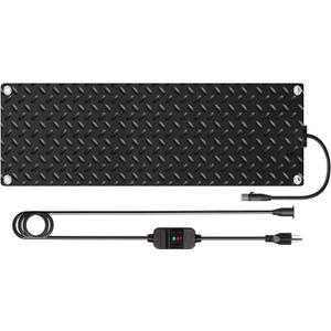 Heated Snow Melting Mats for walkways Stairs- Outdoor Heated Mats- Non-Slip Electric Heated Foot Mats for Winter Snow Removal- Heated Snow Melting Mat for Stairs garages Driveway (10in x 48in)