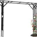 Supersize Flattop Garden Arch - 141" L x 106" H Garden Arch Trellis for Climbing Plants Outdoor (Pipe Diameter - 25MM), 141" * 106" * 20"
