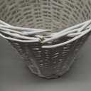 Round Wicker Trash can, Hand-Woven Rattan Waste Basket No Cover Recycling Bin for Bathroom, Bedroom, Kitchen, Living Room, Home and Office (Color : B)