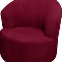 SZJIAHTM Round Club Swivel Barrel Chair Cover Modern Accent Round Club Armchair Slipcover Soft Stretch Chair Covers for Living Room