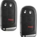 KeylessOption Key Fob Replacement for 2011 2012 2013 2014 2015 2016 2017 2018 2019 2020 Chrysler 300 Dodge Challenger Hellcat Charger Journey Keyless Entry Remote, 3-Button M3N-40821302 - 2 Pack
