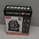 CONBOLA Portable Fan Rechargeable, 20400mAh Cordless Battery Powered Fan with LED Lantern, USB C Battery Operated for Travel Bedroom Home Camping Tent Office Beach Desk Fishing Outdoor
