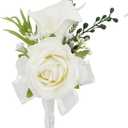 1Pc Single Ivory White Boutonnieres for Men Wedding Prom