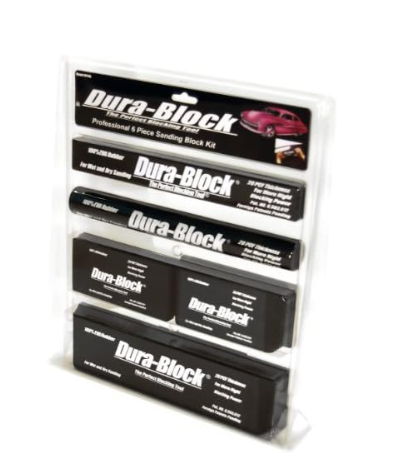 AF44A Black 6-Piece Sanding Block Kit Set by Sganbom For Automotive and Woodworking
