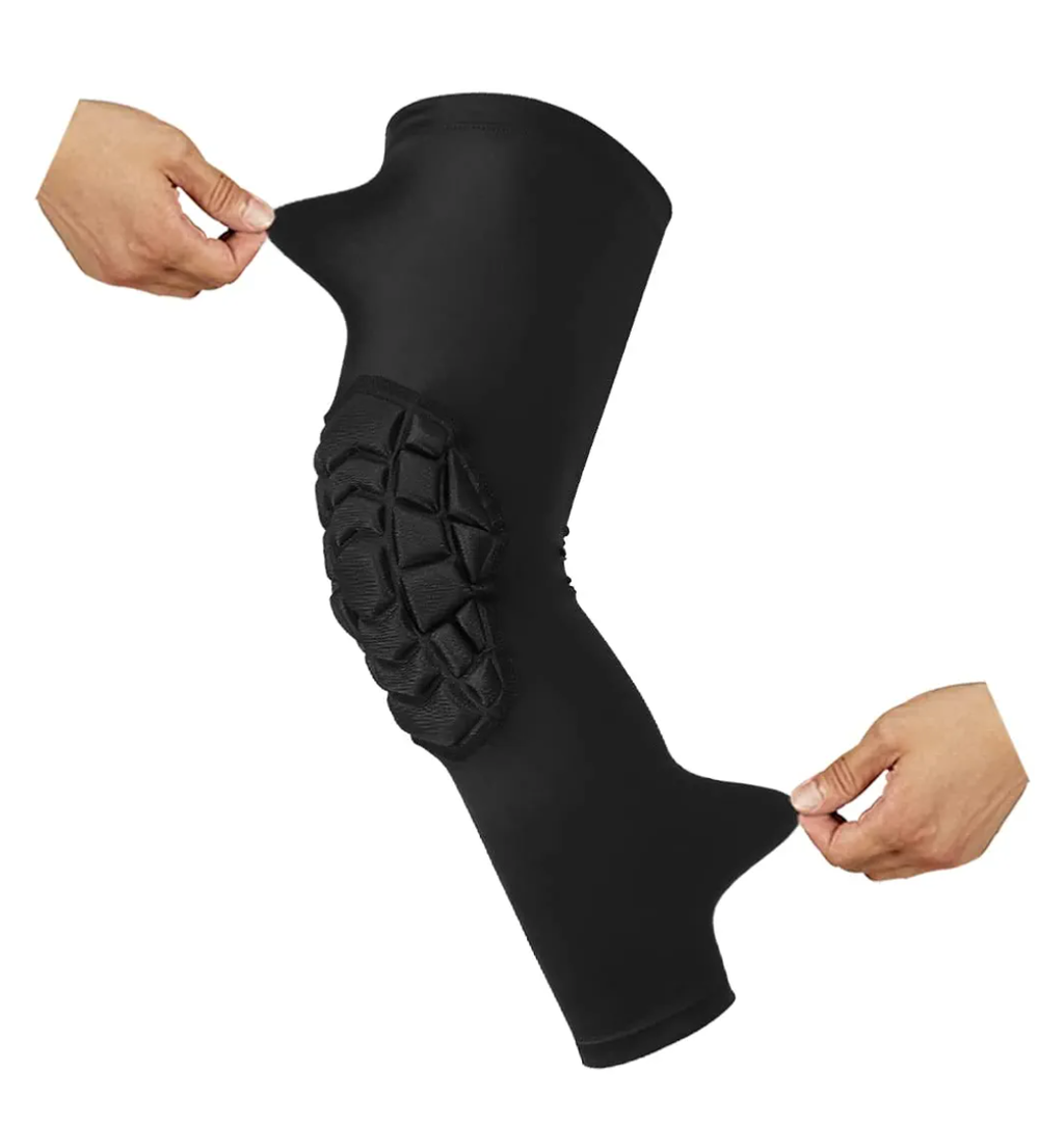 Knee Pads Compression Leg Sleeve Knee Sleeve for All Sports Wrestling Protector Gear, 1 Pair of Knee Paded M