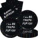 40Pcs Friend Birthday Party Decorations,I'll Be There For You Plates and Napkins Party Supplies Set for 20 Guests