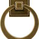 6 Pack  Antique Brass Cabinet Pulls 2.15 inch Diameter Vintage Pulls, Hardware Pulls for Bar Bathroom Closet Dressers