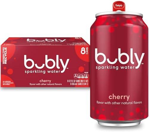 bubly Sparkling Water, Cherry, 12 Fl Oz Cans (8 Pack) BBD 08/24/2026