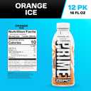 PRIME ZERO ORANGE ICE, Sugar Free Sports Drinks, Electrolyte Enhanced to Replenish Fluids, B Vitamins, Antioxidants, Low Calorie, Made with Natural Flavors, 16.9 Fl Oz 12 Pack (EXP 05/09/27)