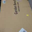 Outdoor Bench Garden Bench, Weatherproof Anti-Rust Heavy-Duty Outside Benches Clearance, Wrought Iron Metal Bench for Front Porch, Patio, Park