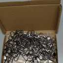 50Pcs Swivel Clasp Hooks D Ring Key Chain Clips, Metal Lobster Claw Clasps Trigger Clip Lanyard Snap Hook for Keychains Making Purse Hardware DIY Crafts 1 Inch (Black)