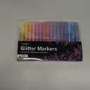 JusArt 32 Colors Glitter Markers, Glitter Paint Pens Sparkly and Shiny for DIY Card Making, Coloring, Scrapbooking, Glass, Wood, Stone, Fabric, Rock - 0.7mm Extra Fine Acrylic Paint Markers