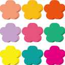 Geyee 108 Pcs Colorful 5.5 Inch Flower Cutouts Paper Spring Summer Bulletin Board Decorations Flowers Die Cut for Crafts DIY Teachers School Office Chalkboard Wall Decor