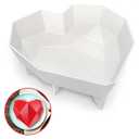 Breakable Heart Mold  Flexible Heart Molds Silicone for Baking & Freezing, Small 7.3"x6.5"x2.2" Heat-Resistant Cake Mold  Easy Demolding Valentines Day Molds for Cakes, Chocolate & Freezer Desserts