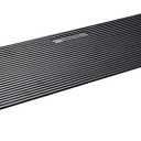VEVOR 1.6" Rise Cuttable Threshold Ramp for Sweeping Robot, 35.4" Wide Natural Rubber Wheelchair Ramp, Non-Slip Solid Rubber Ramp with Double-Sided Tape for Doorways,Driveways,Bathroom,Smooth Tile (Black)