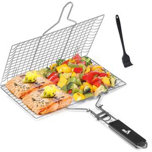UNCO Stainless Steel Fish & Vegetable Grill Basket (Silver)