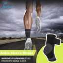 Ankle Brace for Plantar Fasciitis  Pack of 2 Adjustable Ankle Support Wrap for Men & Women, Ligament Stabilizer, Compression Lace Up for Swelling & Pain Relief, Heel Protector for Walking (Blue, Large)