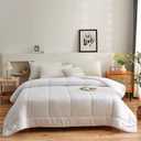 STARSTAR Bed Alternative Comforters for Home, Hotel, All Season Duvet Insert Filling Polyester, Fabric Microfiber Breathable Comforter Solid White (California King)