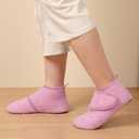 L-RUN Womens Mens House Slippers Non-Slip Warm Booties Slippers for Indoor and Outdoor Lighweight House Shoes Washable (Purple)