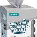 UNIMADE Microfiber Cleaning Cloth, 75 Sheets Microfiber Towels for Cars Commercial Grade Washcloths Lint-Free Bulk Shop Towel Cleaning Rags for Household Restaurant Garage Housekeeping, 11"x 9", Grey
