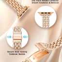 Dressy Silver iWatch Bands for Women - Compatible with Apple Watch Series 10-1/SE/Ultra, Fits 38mm 40mm 41mm 42mm 44mm 46mm - Luxury Designer Bracelet, Elegant Stylish Strap