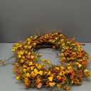24 Inch Fall Wreaths for Front Door Boho Fall Wreath Rustic Autumn Wreath