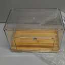 Hudgan Stackable Storage with Bamboo Top for Laundry Room Organization, Extra Large Bag/Garbage Bag Dispenser, Under Sink Organizer, Pantry Organizers