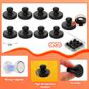 3 x Juome Air Fryer Magnets for Parchment Paper, 9PCS Silicone Magnetic Buckle for Air Fryer Liners, Air Fryer Accessories Safely Lock Air Fryer Liner Disposable to Prevent Burning (Black)