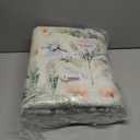 Washable Floral Area Rug 5'7' Beige Green Pink Boho Large Living Room Rug Non-Slip Soft Colorful Oriental Vintage Bedroom Carpet Dining Room Nursery Home Office Indoor Decor