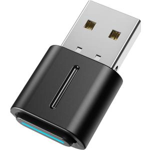 Smof USB Bluetooth Audio Adapter for PS5, PS4,Switch,Mac. Compatible Bone Conduction Headsets Wireless Audio Transmitter Dongle with aptX Low Latency Support, USB Bluetooth 5.2 Adapter