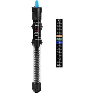 AQUANEAT Aquarium Heater, 300W Fish Tank Heater, Adjustable Submersible Water Thermostat with Thermometer
