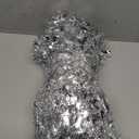 50FT Silver Christmas Tinsel Garland Metallic Twist Xmas Garland for Christmas Tree Decorations Holiday Hanging Garlands for Mantel Staircase Indoor Outdoor Home Office Class Party Holiday Decor