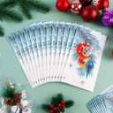 2 x Quera 50 Pack Christmas Guest Napkins Disposable Vintage Xmas Ball Pine Paper Napkins Decorative Paper Hand TOwels for New Year Winter Dinner Holiday Party Supplies