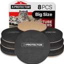 Felt Furniture Sliders Hardwood Floors X-PROTECTOR 8 PCS 4 3/4 inch Furniture Sliders Heavy Duty Felt Sliders Hard Surfaces Move Your Furniture Easily & Safely!
